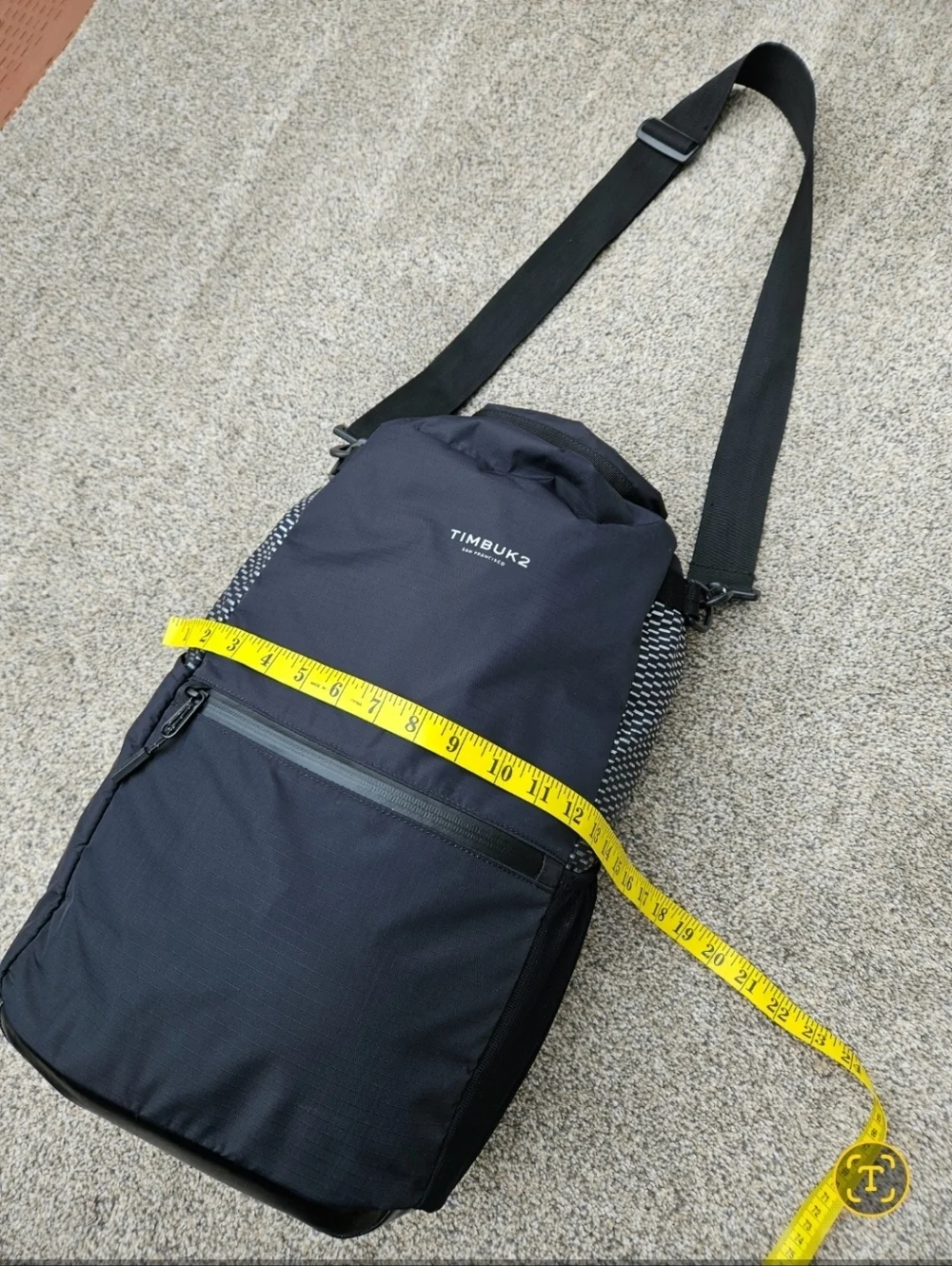 Timbuk2 Lightweight Pannier Bag Jet Black Commuter Messenger Backpack Waterproof
